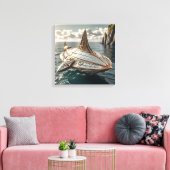 Canvasprint (onderwaterduikende UFO) Canvas Afdruk (Insitu (Woonkamer))