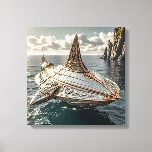 Canvasprint (onderwaterduikende UFO) Canvas Afdruk (Voorkant)
