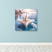 Canvasprint (onderzeeër UFO) Canvas Afdruk (Insitu (Houten vloer))