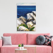 Canvasprint - Op de rotsen Canvas Afdruk (Insitu (Woonkamer))