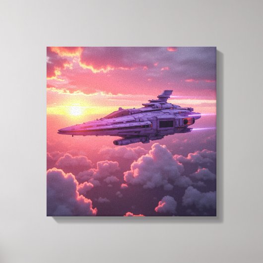 Canvasprint (Paarse UFO) Canvas Afdruk (Voorkant)