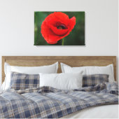 Canvasprint - Papaver Elegantie Canvas Afdruk (Insitu (Slaapkamer))