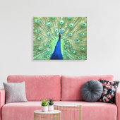 Canvasprint - Pauw met uitgespreide staart Canvas Afdruk (Insitu (Woonkamer))