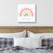 Canvasprint - Regenboog Harten Blauw 2 Canvas Afdruk (Insitu (Slaapkamer))