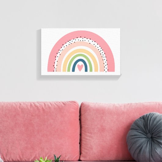 Canvasprint - Regenboogzalm Canvas Afdruk (Insitu (Woonkamer))