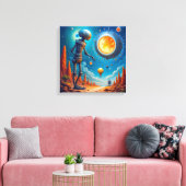 Canvasprint (Robot en UFO) Canvas Afdruk (Insitu (Woonkamer))
