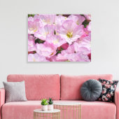 Canvasprint - Roze Bloemen Canvas Afdruk (Insitu (Woonkamer))