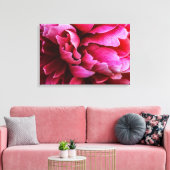 Canvasprint Roze Pioenblaadjes Canvas Afdruk (Insitu (Woonkamer))