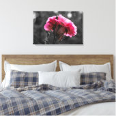 Canvasprint - Roze Roos Elegantie Canvas Afdruk (Insitu (Slaapkamer))