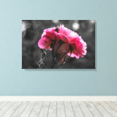 Canvasprint - Roze Roos Elegantie Canvas Afdruk (Insitu (Houten vloer))