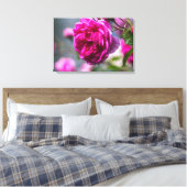 Canvasprint Roze Roos Fotografie Canvas Afdruk (Insitu (Slaapkamer))