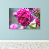 Canvasprint Roze Roos Fotografie Canvas Afdruk (Insitu (Houten vloer))