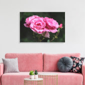 Canvasprint Roze Rozen Fotografie Canvas Afdruk (Insitu (Woonkamer))
