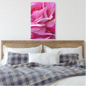 Canvasprint Roze Rozenblaadjes En Dauwdruppels Canvas Afdruk (Insitu (Slaapkamer))