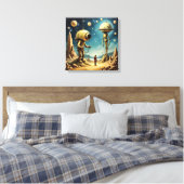Canvasprint  (Tijdreiziger en Robots) Canvas Afdruk (Insitu (Slaapkamer))
