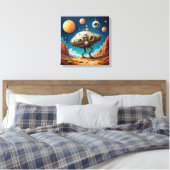 Canvasprint (tweevoetig ruimteschip) canvas afdruk (Insitu (Slaapkamer))