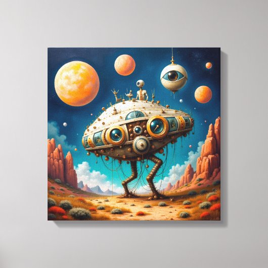 Canvasprint (tweevoetig ruimteschip) canvas afdruk (Voorkant)