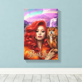 Canvasprint van de vrouwelijke baas canvas afdruk (Insitu (Houten vloer))