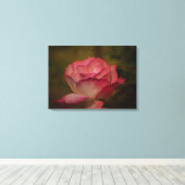 Canvasprint van Early Evening Rose Stretch Canvas Afdruk (Insitu (Houten vloer))