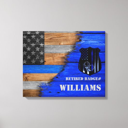 Canvasprint van gepensioneerde officier canvas afdruk (Voorkant)