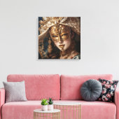 Canvasprint (Vergulde Masker) Canvas Afdruk (Insitu (Woonkamer))