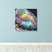 Canvasprint (Vuur Opal) Canvas Afdruk (Insitu (Houten vloer))