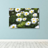 Canvasprint Wilde Madeliefjes Fotografie Canvas Afdruk (Insitu (Houten vloer))
