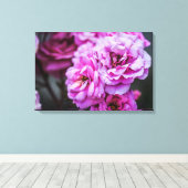 Canvasprint zachte roze rozen canvas afdruk (Insitu (Houten vloer))