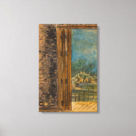 Canvasprint - Zeezicht Acryl op houtschildering Canvas Afdruk