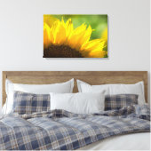 Canvasprint Zonnebloem Bloemfotografie Canvas Afdruk (Insitu (Slaapkamer))