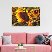 Canvasprint Zonnebloem Elegantie Canvas Afdruk (Insitu (Woonkamer))