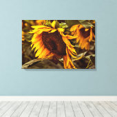 Canvasprint Zonnebloem Elegantie Canvas Afdruk (Insitu (Houten vloer))