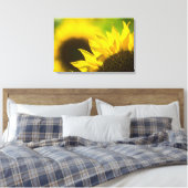 Canvasprint Zonnebloem Elegantie Canvas Afdruk (Insitu (Slaapkamer))