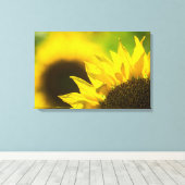 Canvasprint Zonnebloem Elegantie Canvas Afdruk (Insitu (Houten vloer))