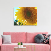 Canvasprint - Zonnebloem en bij Canvas Afdruk (Insitu (Woonkamer))