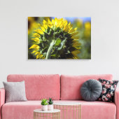 Canvasprint Zonnebloem Omgekeerd Perspectief Canvas Afdruk (Insitu (Woonkamer))