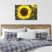 Canvasprint Zonnebloem Op Het Veld Foto Canvas Afdruk (Insitu (Slaapkamer))
