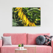 Canvasprint - Zonnebloem Profiel Canvas Afdruk (Insitu (Woonkamer))