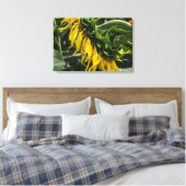Canvasprint - Zonnebloem Profiel Canvas Afdruk (Insitu (Slaapkamer))