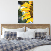 Canvasprint Zonnebloem Regen Met Druppels Fotograf Canvas Afdruk (Insitu (Slaapkamer))