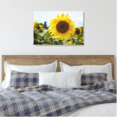 Canvasprint - Zonnebloem Weelderigheid Canvas Afdruk (Insitu (Slaapkamer))
