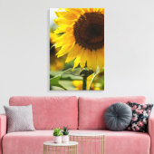 Canvasprint - Zonnebloem Zomer Levendigheid Canvas Afdruk (Insitu (Woonkamer))