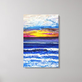 Canvasprint - Zonsopgang aan zee Canvas Afdruk