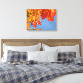 Canvasprinten Oranje Herfst Bladeren Canvas Afdruk (Insitu (Slaapkamer))