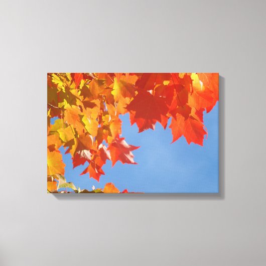 Canvasprinten Oranje Herfst Bladeren Canvas Afdruk (Voorkant)