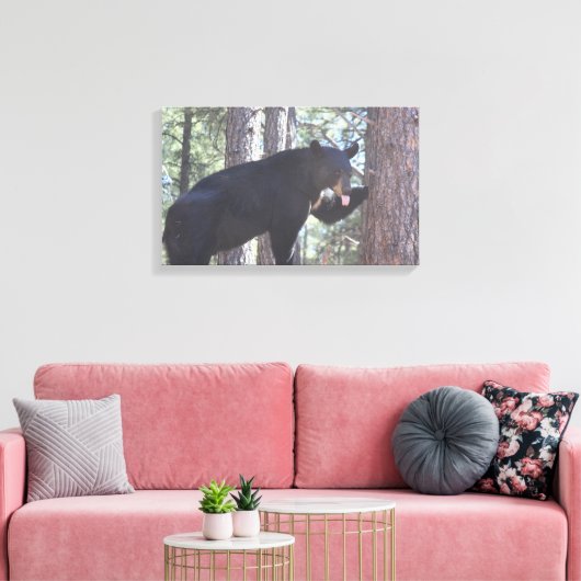 Canvasprinters voor zwart Beer Canvas Afdruk (Insitu (Woonkamer))