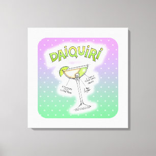 CANVASPRINTS - DAIQUIRI RECEPT COCKTAIL KUNST CANVAS AFDRUK