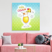 CANVASPRINTS - PINA COLADA RECEPT COCKTAIL KUNST CANVAS AFDRUK (Insitu (Woonkamer))