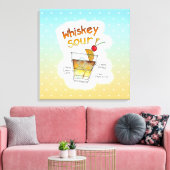 CANVASPRINTS - WHISKEY SOUR RECEPT COCKTAILKUNST CANVAS AFDRUK (Insitu (Woonkamer))