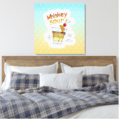 CANVASPRINTS - WHISKEY SOUR RECEPT COCKTAILKUNST CANVAS AFDRUK (Insitu (Slaapkamer))